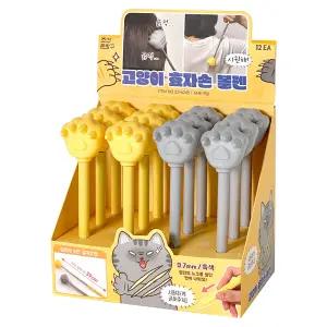 12개 조선문방구 고양이 효자손 볼펜 1박스