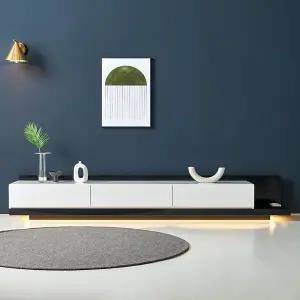 [해오름가구]노블 LED 2300 확장형 TV 거실장