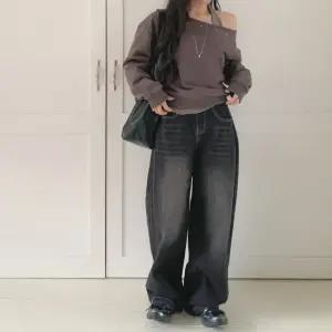 [요즘에] 덴트핀턱와이드데님