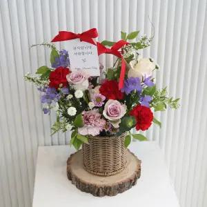 사랑 생화꽃바구니