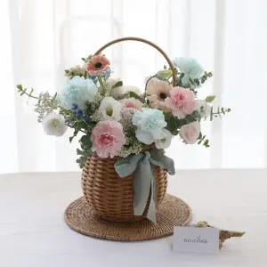 코튼캔디 바스켓 생화꽃바구니