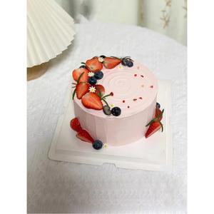 딸기 생크림 케이크 모형 리본 MOCKUP23 브라이덜샤워 진열대 파티쉐 돌잔치 까페