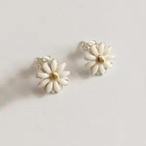 (silver925) white daisy earring WEBFFCD