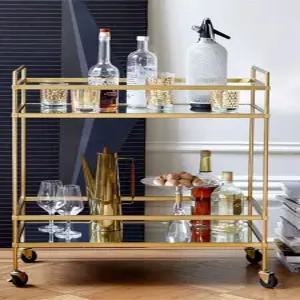 강화유리 철제 다이닝 강화 카트 선반 주방 서빙카