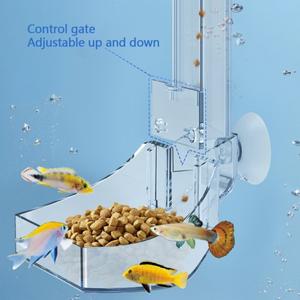 수족관 아크릴 먹이 튜브 붙어있는 물고기 디자인 투명 피더 다양한 탱크에 적합