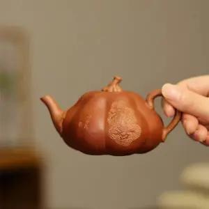 티포트 주전자 호박 다관 고급스러운 내열 골드라인