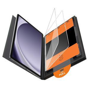 삼성 갤럭시 탭 A11 플러스 /A9 플러스 11인치용 OMOTON 2팩 화면 보호기, 갤럭시 탭 A11+ A9+ 5G 태블릿용 간편한 자동 먼지 트레이가 장착된 강화 유리, 케이스 친화적 / 9H 경도