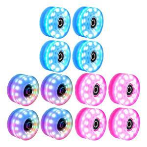 4롤러 스케이트 바퀴 58mm x 32mm 베어링이 설치된 빛나는 쿼드