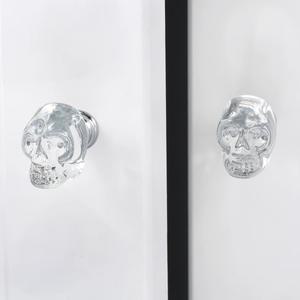 1pc 크리스탈 해골 서랍 손잡이와  유리 서랍 수납장 침대 옆 찬장 홈 부엌 침실 장식