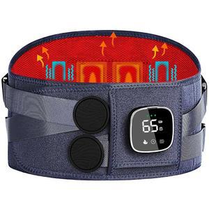 요통 를 위한 마사지기가 장착된 무선 온열 패드, HSA 자격 FSA, 47-60인치 요통용 허리 3개의 히트 앤 타이머, 5개의 진동 보조기 남성용 추수감사절 크리스마스