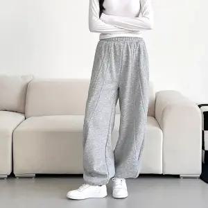 여성 간편 외출 홈웨어 커브드 라인 포인트 스트링 밴딩 간편 바지