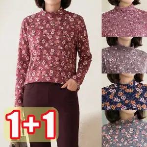 [엄마옷 로즈맘][1+1] 순정꽃반목피치기모티셔츠