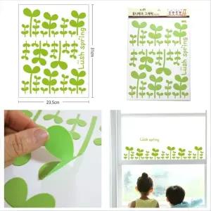 카페 매장 아이방 주방 창문 캐리어 스티커 봄 새싹