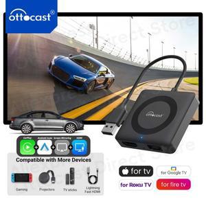 Ottocast Car TV Mate Pro Max 무선 카플레이 안드로이드 자동 어댑터 Fire Google 스틱 변환기 OEM 유선