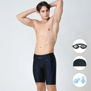 베이직엘르 남성 5부 사각 실내수영복 4종세트 BEZ-T404K