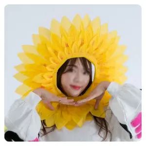해바라기얼굴 대 응원용품모자 가면 할로윈분장 생일 체육대회