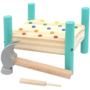 작업도구 놀이교구 유치원 퍼즐 장난감 못박기 나무