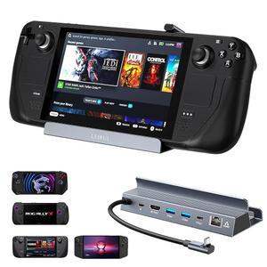 스팀 도크 ROG 도킹 5GBPS 클로 1개 MSI 스테이션 HDMI OLED용 1000MBPS USB 고속 레지옹 100W HDMI 충전 ALLYX IN 이더넷 포함 4K120HZ 2개 기가비트