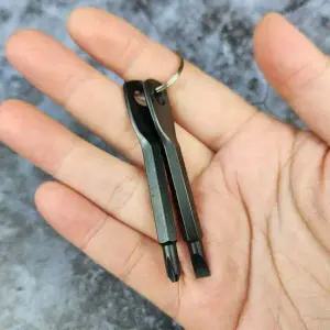 미니 드라이버 키링 블랙 십자 일자 열쇠고리 키홀더 차키키링