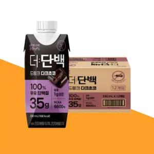 빙그레 더단백 단백질 프로틴 음료 다크초코 330ml 12팩 고단백 드링크