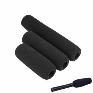 샷건 비디오 마이크용 1PC 블랙 카메라 마이크 윈드스크린 소프트 폼 마이크 스폰지 커버