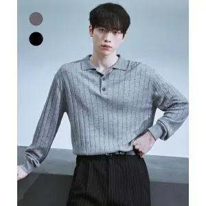 DRAW FIT [서강준 PICK]울 서플 리브드 폴로 니트 [2color] DFKN6102 303652