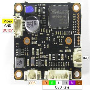 적외선카메라 AHD 1080P CVBS 스타비스 IMX307 CMOS 센서, NVP2441 CCTV 카메라 모듈 PCB 보드, OSD 케이블
