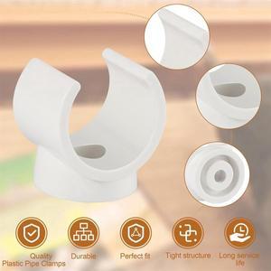 PEX 클립 파이프 클램프, 플라스틱 U자형 도구, PVC 수도관 및 튜브 호스용 1/2 인치 50 개