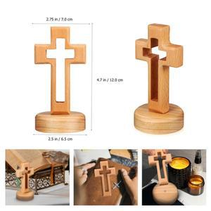 1세트 십자가 나무 서 예수 벽 종교 기독교 테이블 장식 선물 거룩한 교회 동상