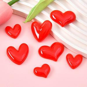 데코덴 파츠 머리핀 중간 케이스 탑꾸 하트 붉은 폰꾸 작은 장식 공예 핸드폰 플랫 DIY 꾸미기 반짝이는