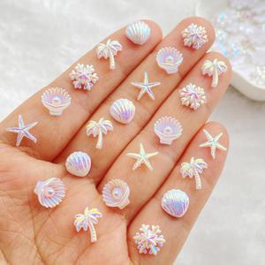 데코덴 파츠 눈송이 탑꾸 폰꾸 케이스 꾸미기 핸드폰 DIY 장식 네일 불가사리 조개 실버