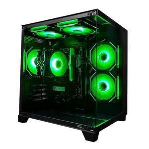 ALCPOK PC 게이밍 데스크톱 AMD Ryzen 7 5700G RAM 16G 3200MHz DDR4 1TB M.2 프리빌트 컴퓨터 타워 550W 브론즈 전원 공급 장치 ARGB 에어 콜링 오피스 게임용