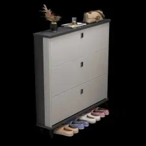 5단수납장 슬림 신발장 800 폭좁은 혼합색 벽걸이형 사물함 현관장 길이