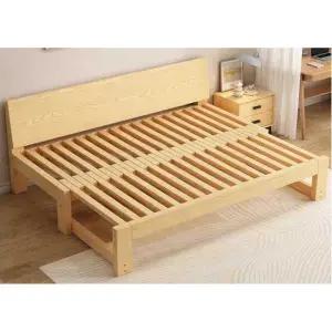 확장형 쇼파겸프레임 접이식 1인용 침대 원목 나무