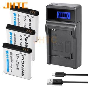 삼성 AQ100 DV150F ES67 ES70 ES71 ES73 ES74 ES EA-BP70A BP-70A 배터리 충전기, 디지털 카메라 1200mAh