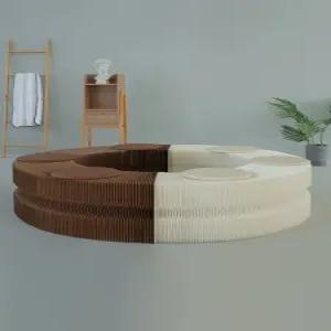 아코디언 종이의자 가구 손님 접이식 가벼운 실내 인테리어 자바라 카페벤치 거실 크라프트지