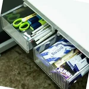 붙이는 반투명 책상서랍 중형 문구통 소품 히든 (KYR-WFJ2II8)