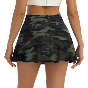 루키스 여성 테니스 스커트 하이웨이스트 주름 골프 미니 캐주얼 운동 운동복 포켓 포함