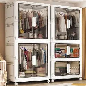 모듈 캐비닛 옷장 간이 플라스틱 다용도 모듈수납장 이동식