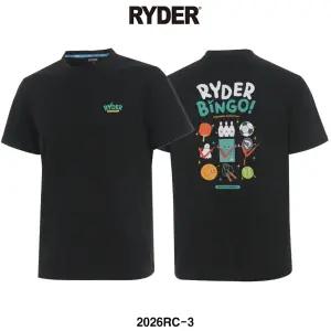 라이더 배드민턴 티셔츠 반팔 상의 남녀공용 반팔티 코튼라이크 오버핏 블랙 2026RC-3