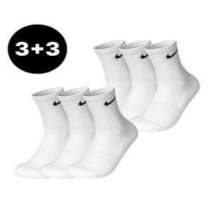 [나이키][6개입] 나이키 에브리데이 쿠션 트레이닝 크루 삭스 화이트 SX7664-100