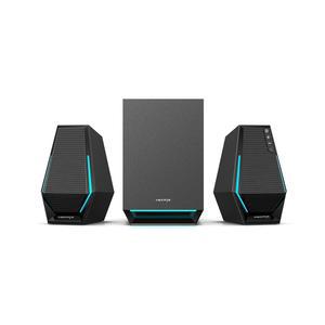 Edifier G1500 MAX 2.1 게이밍 스피커 - 4인치 서브우퍼 및 2.5인치 위성 스피커, 블루투스 5.3 다중 유선 연결, 10개의 RGB 조명 효과, PC / PS5 Xbox Phone용 3가지 사운드 모드 제공