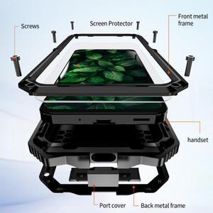 삼성 갤럭시 A16 5G 케이스 메탈 헤비 듀티 아머 충격  폰 커버 내장 스크린 보호 풀 코크