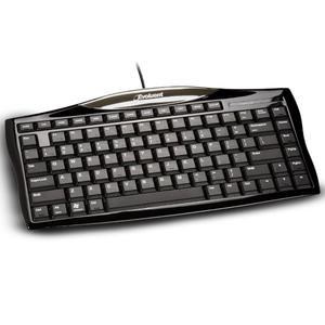 에볼루언트 유선 컴팩트 키보드 u2013 키보드, 인체공학적 편안함을 위한 숫자 패드가 없는 휴대용 u2013, 팔의 긴장을 줄이기 위해 마우스를 더 가까이 유지합니다