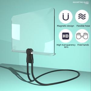 휴대용 핸즈프리 목 착용 페이지 돋보기 전체 책 독서 보조 바느질 및 공예 읽기