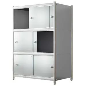 대형 스텐 창고 야외 옥상 2단문 공구 도구 스테인리스