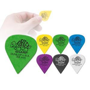 던롭 기타 피크 412R TORTEX Sharp 0.73/0.88/1.0/1.14/1.35/1.5mm 미국 오리지널 액세서리