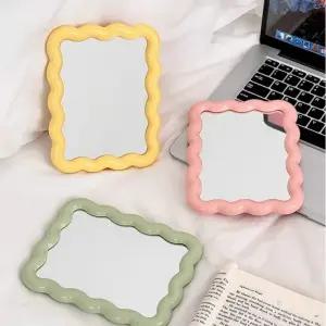 탁상용 물결 화장대 스탠드 걸이형 거울