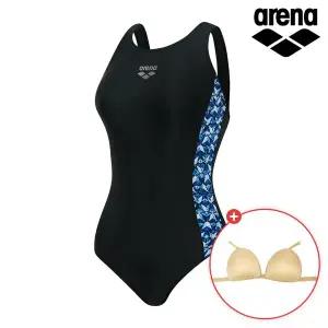 [아레나] 여성 원피스 크리스탈 U백 수영복 A5SL1LD04 고리브라