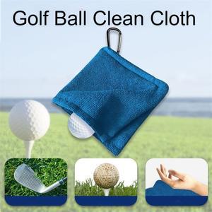 후크가 있는 사각형 마이크로화이버 골프공 클리닝 타월, 흡수력이 뛰어난 클럽 닦는 천, 골프공 가방 청소용
